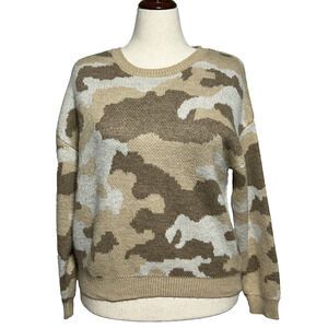Lucky Brand Camouflage Crew Neck Sweater